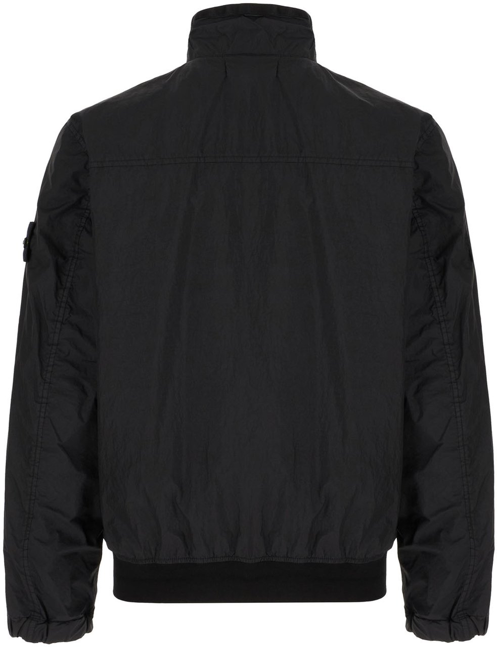 Stone Island Black nylon windbreaker Zwart