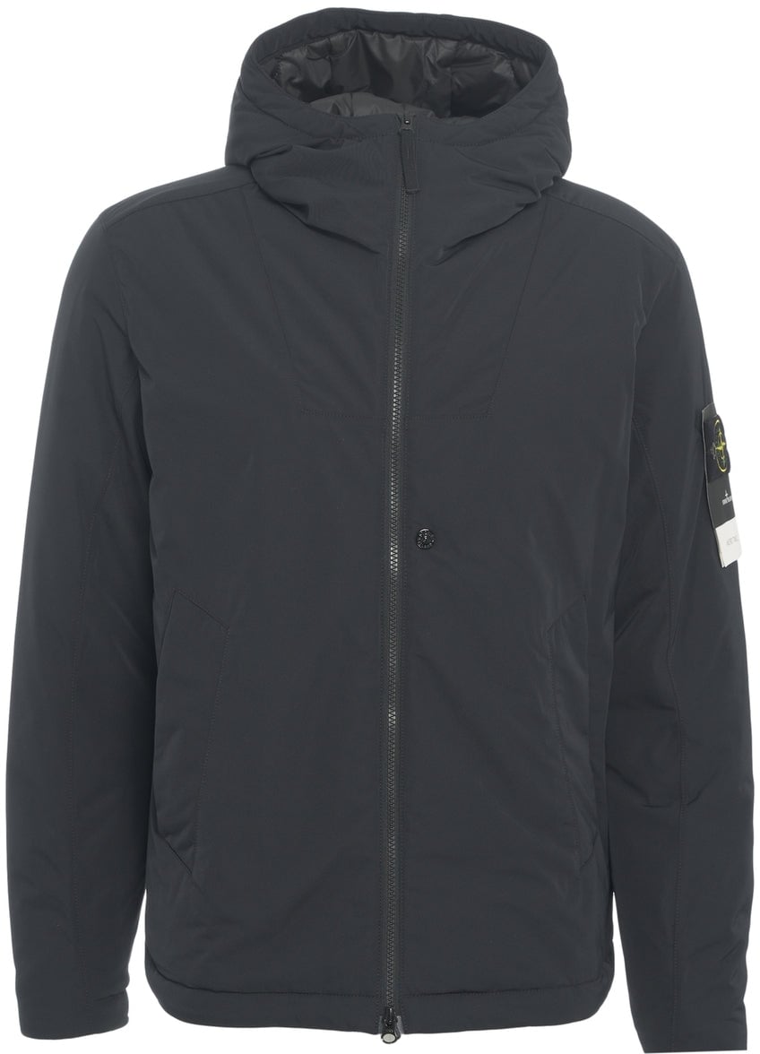 Stone Island Padded jacket with hood Zwart
