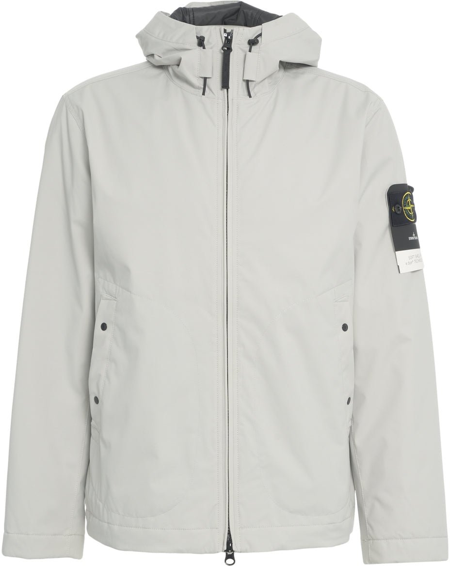 Stone Island Technical jacket with hood Beige