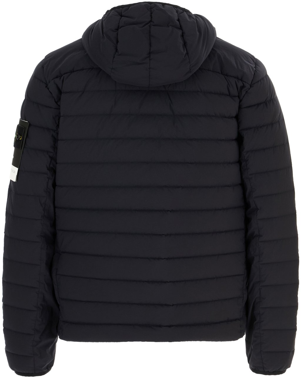 Stone Island Navy blue stretch nylon down jacket Blauw
