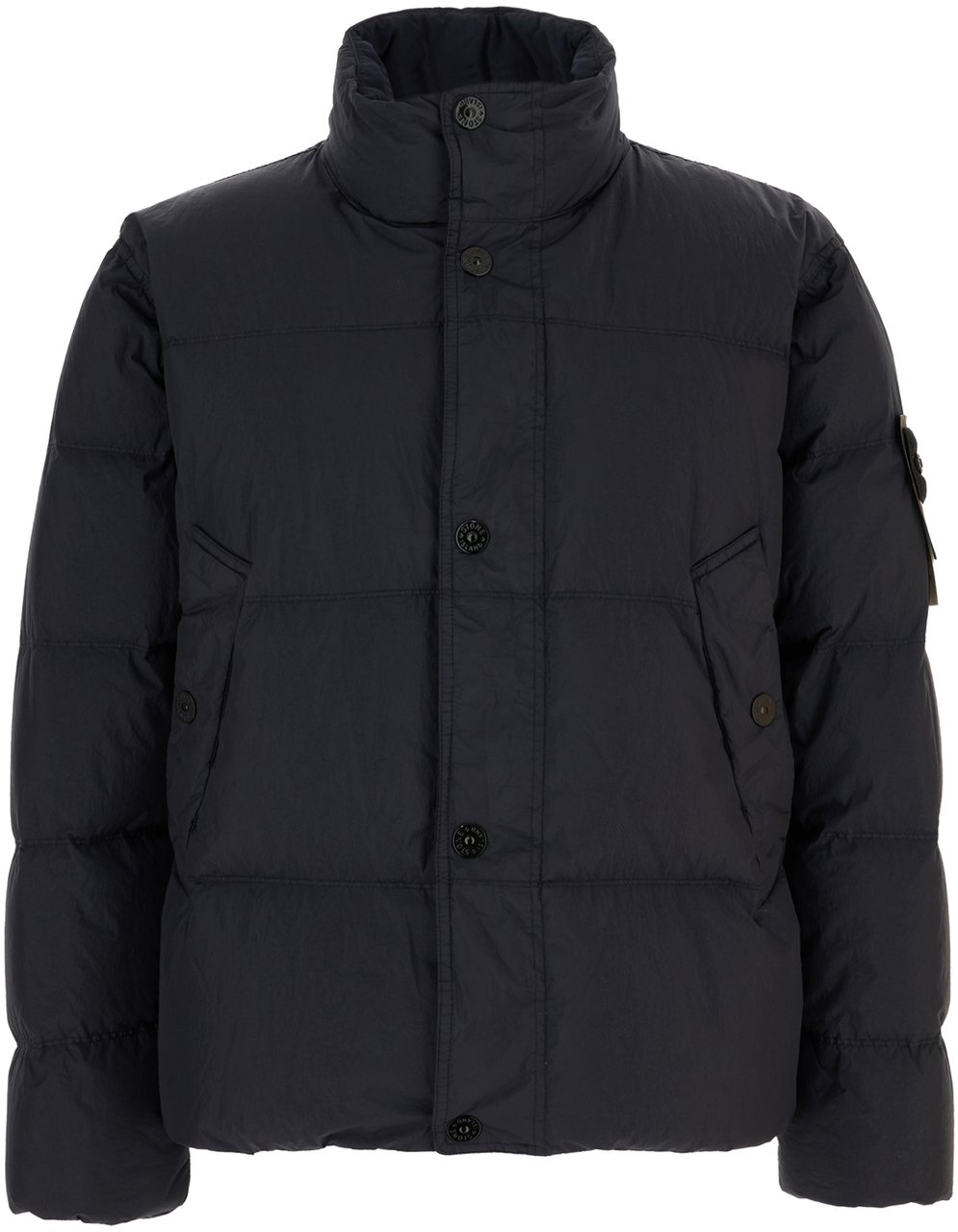 Stone Island Midnight blue nylon down jacket Blauw