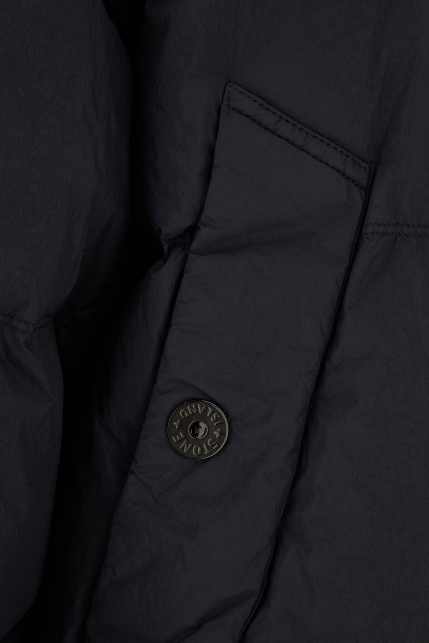 Stone Island Midnight blue nylon down jacket Blauw