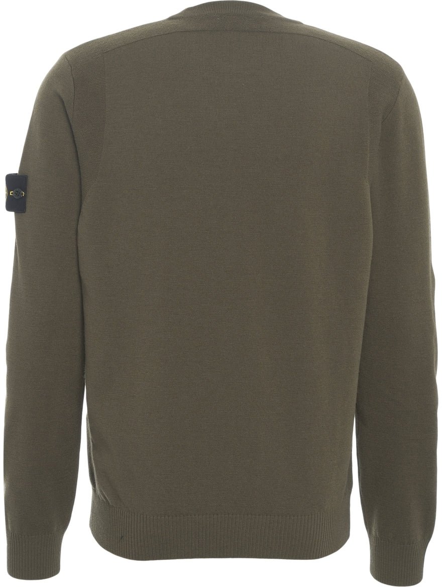 Stone Island Sweater with logo detail Groen