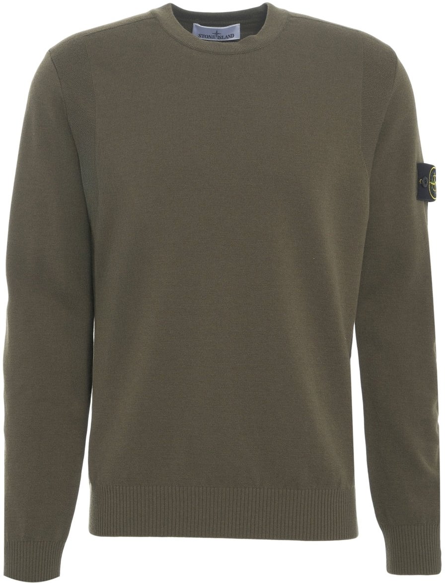 Stone Island Sweater with logo detail Groen