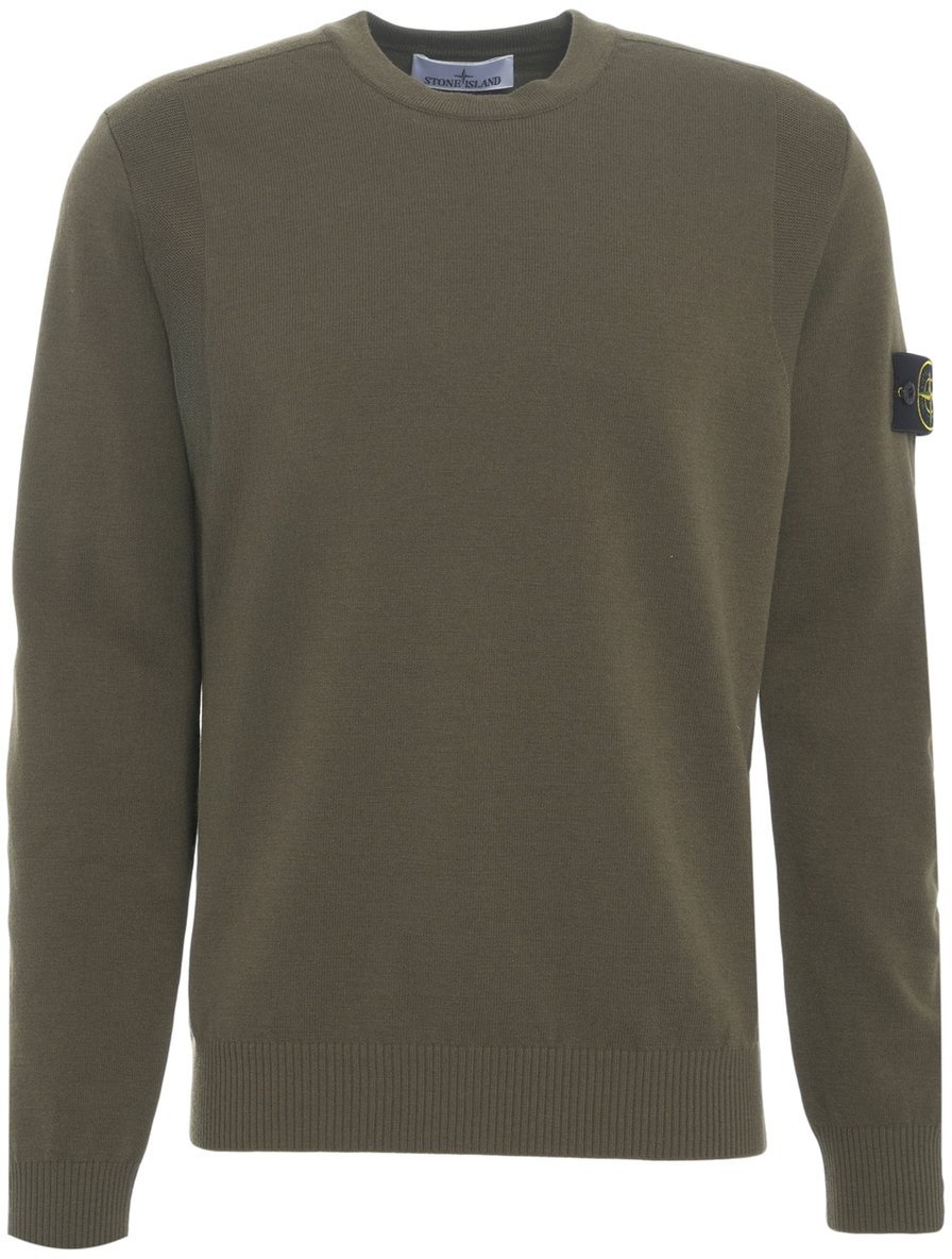 Stone Island Maglione con dettaglio logo Groen