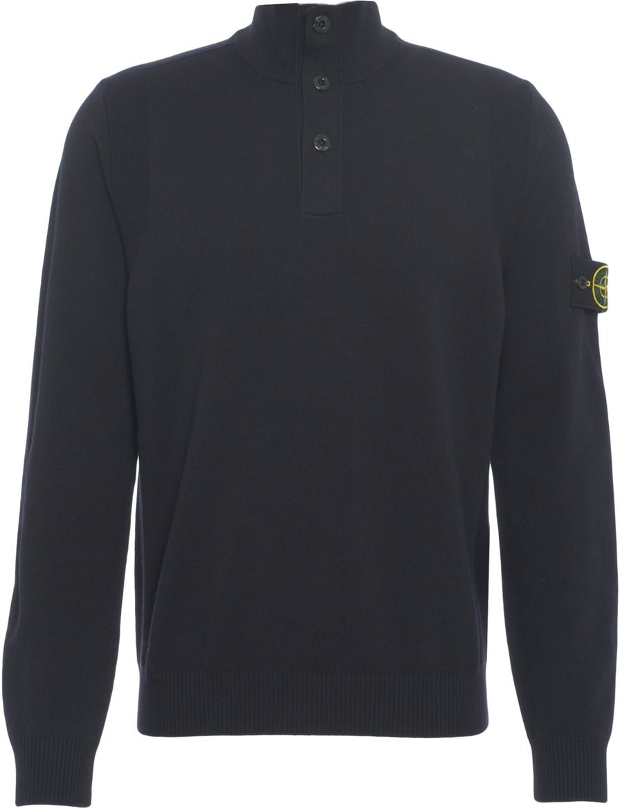 Stone Island Knit sweater with logo Blauw