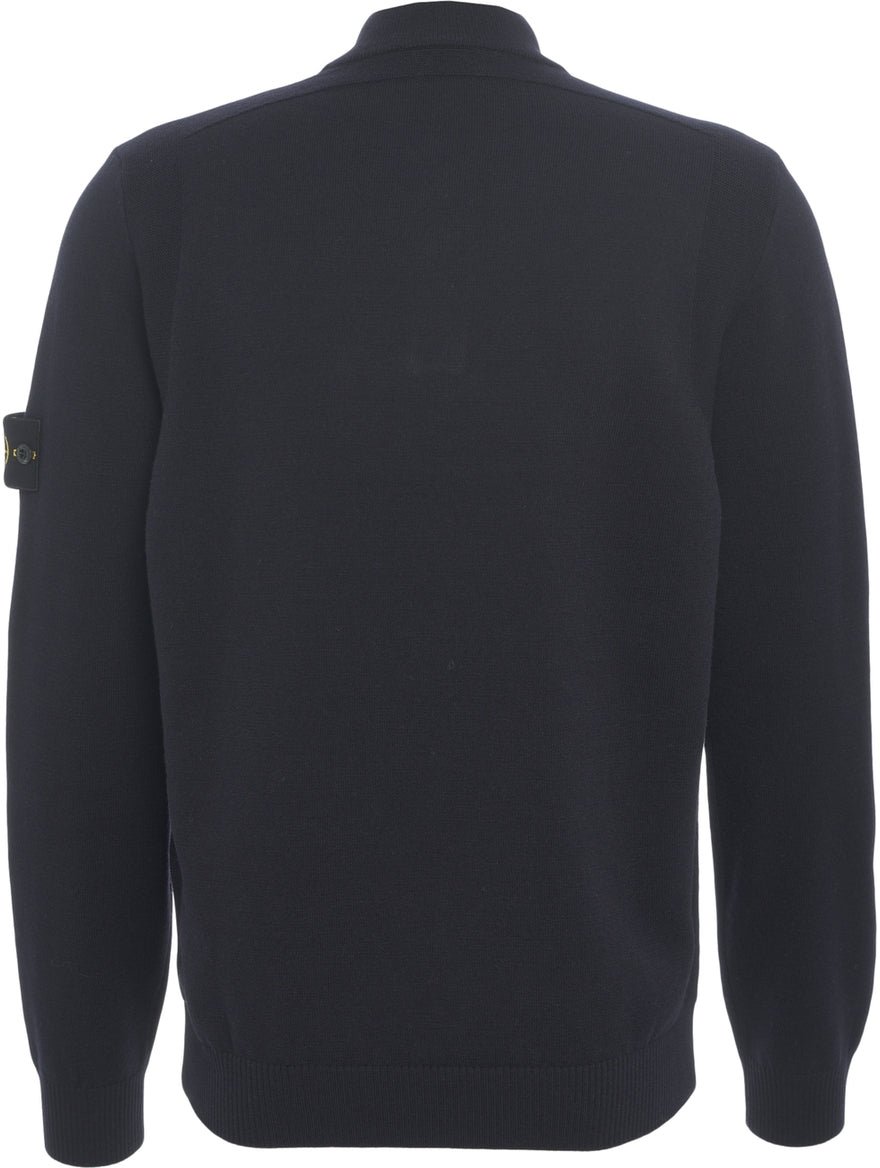 Stone Island Knit sweater with logo Blauw