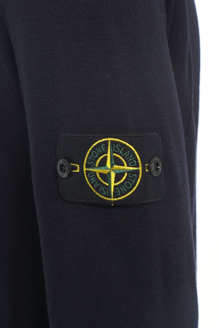 Stone Island Knit sweater with logo Blauw