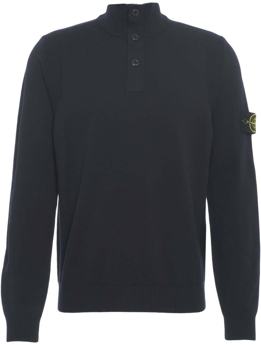 Stone Island Maglione con logo Blauw