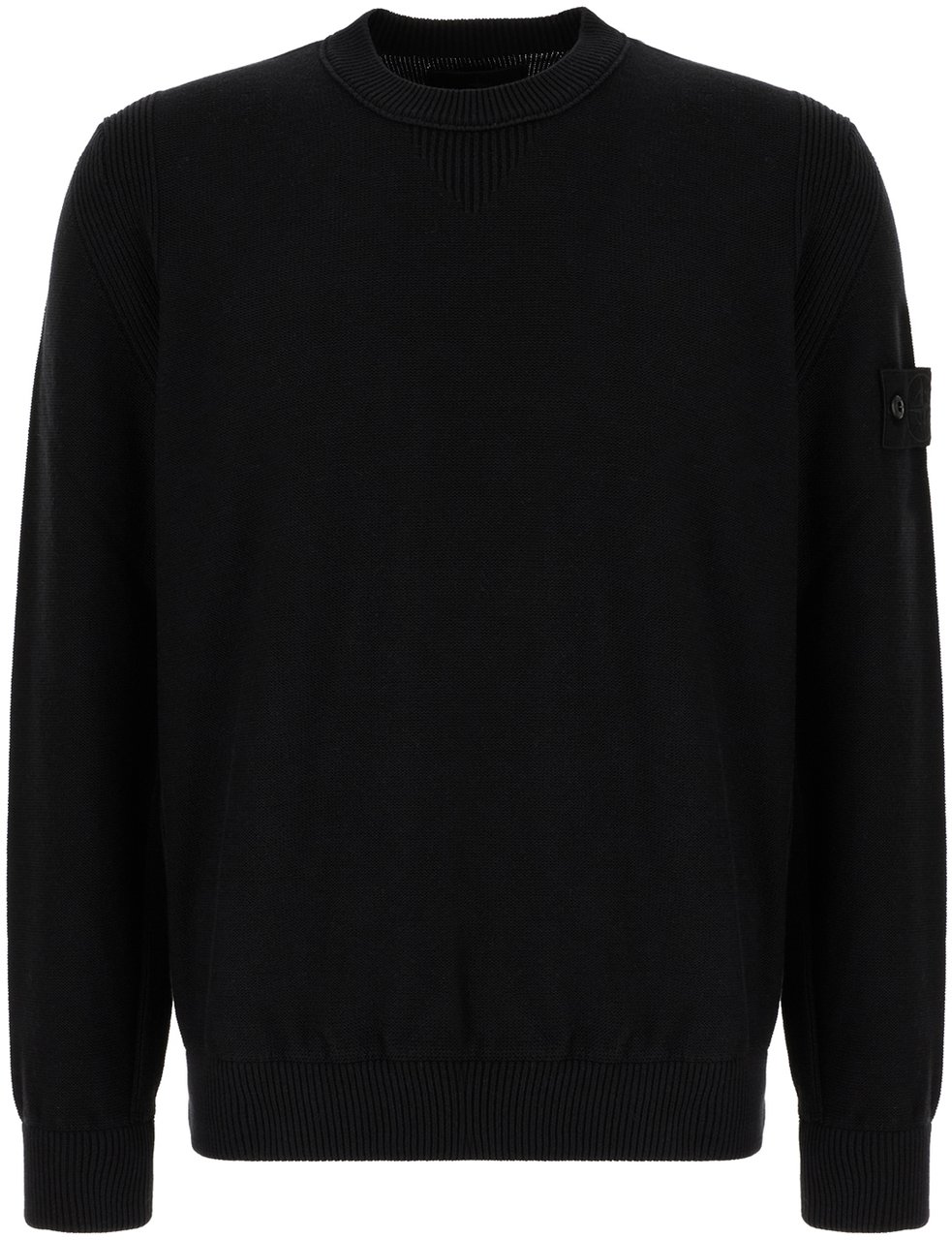 Stone Island Stone Island Black cotton blend sweater Zwart