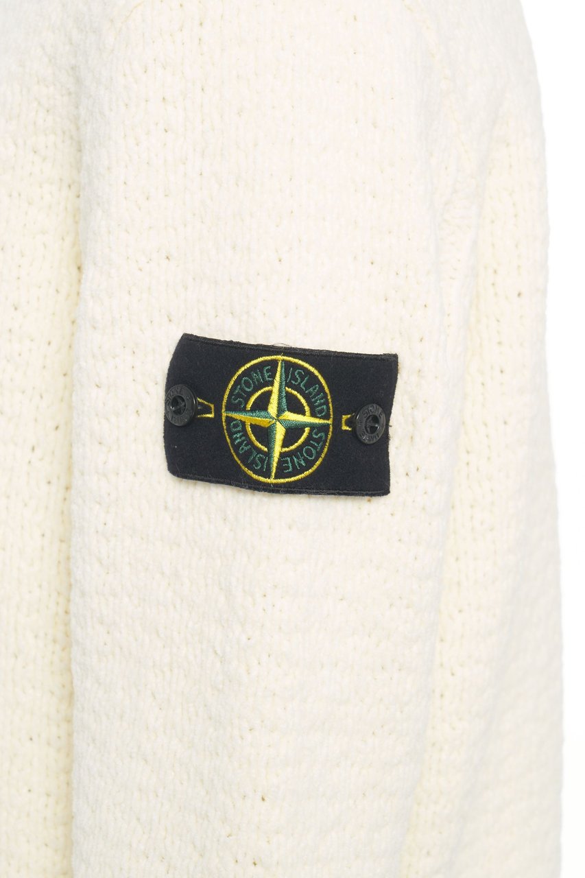 Stone Island Sweater with logo detail Wit