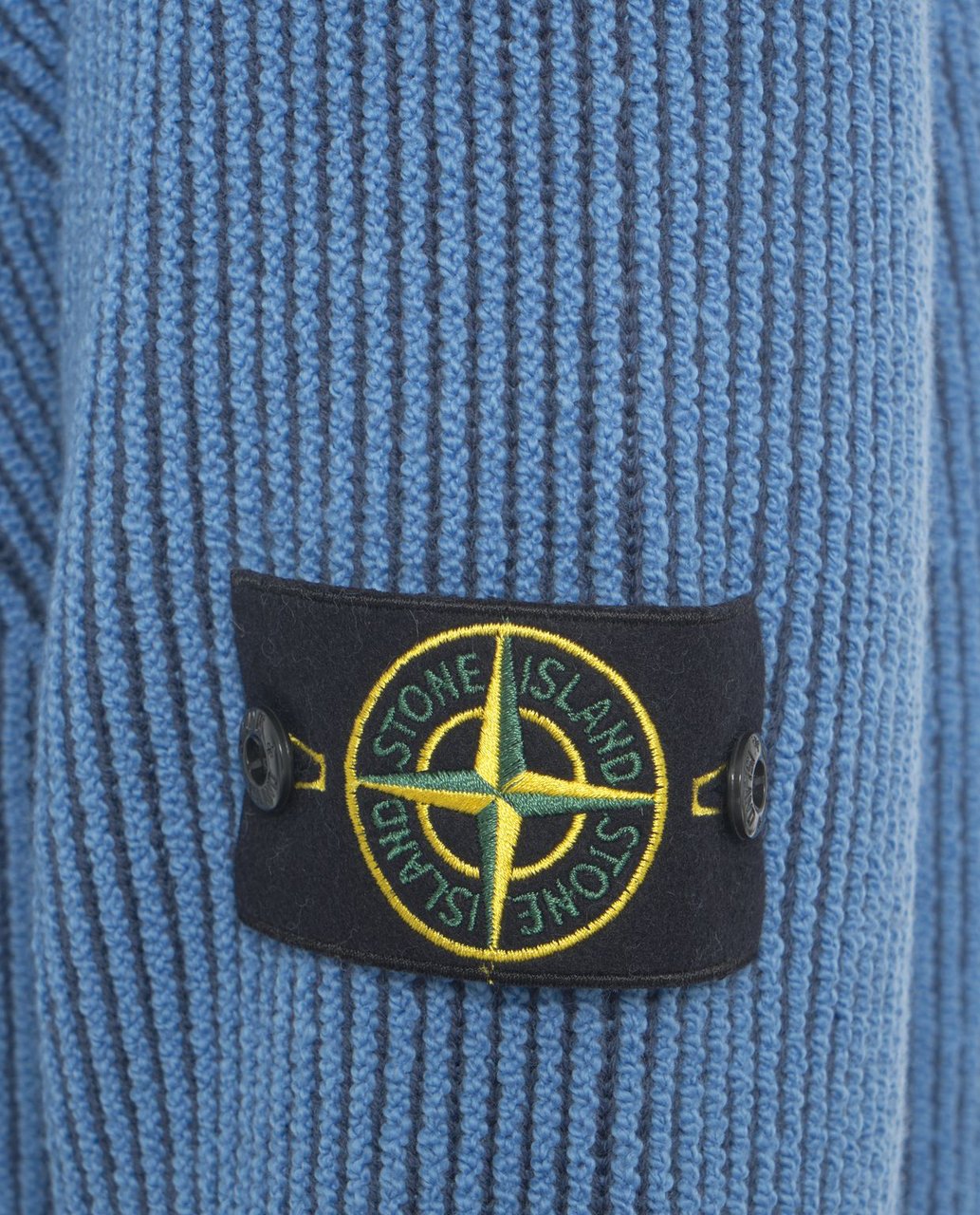 Stone Island Ribbed sweater with logo Blauw