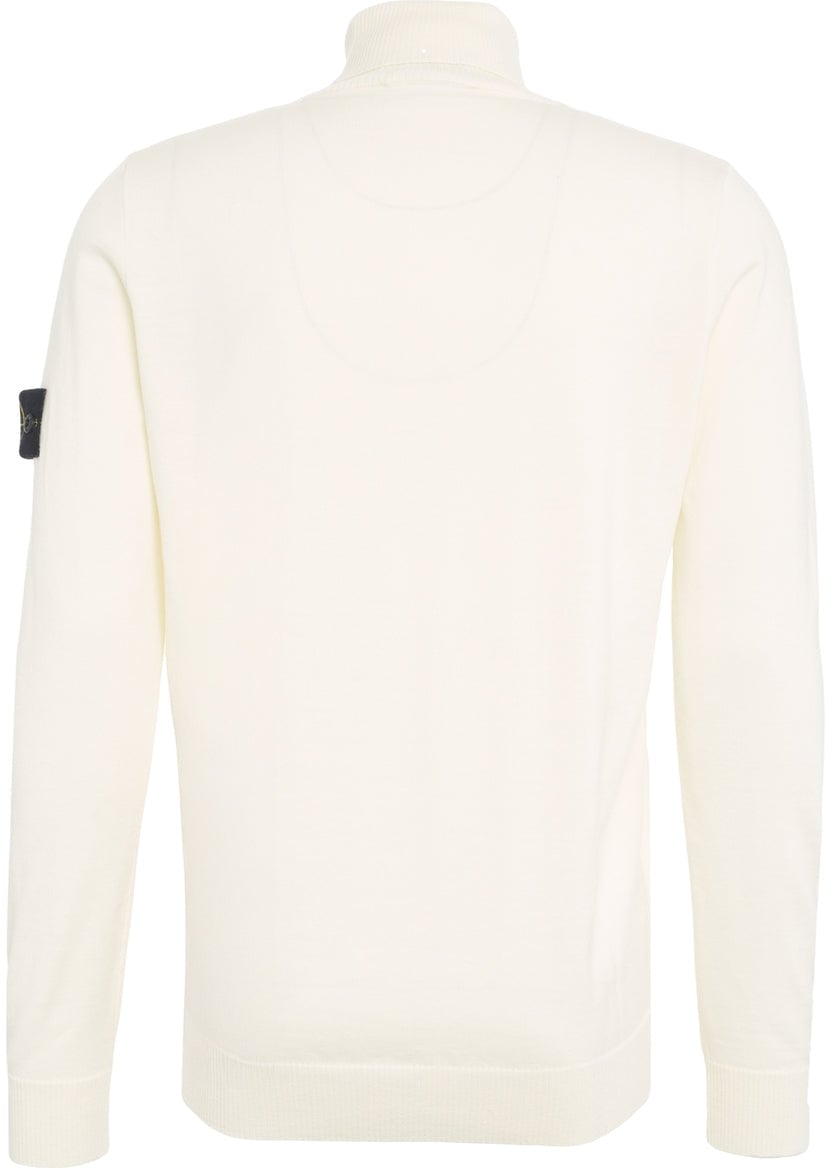 Stone Island Turtleneck sweater with logo detail Wit
