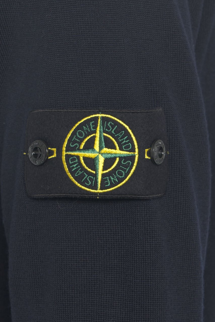 Stone Island Turtleneck sweater with logo detail Blauw