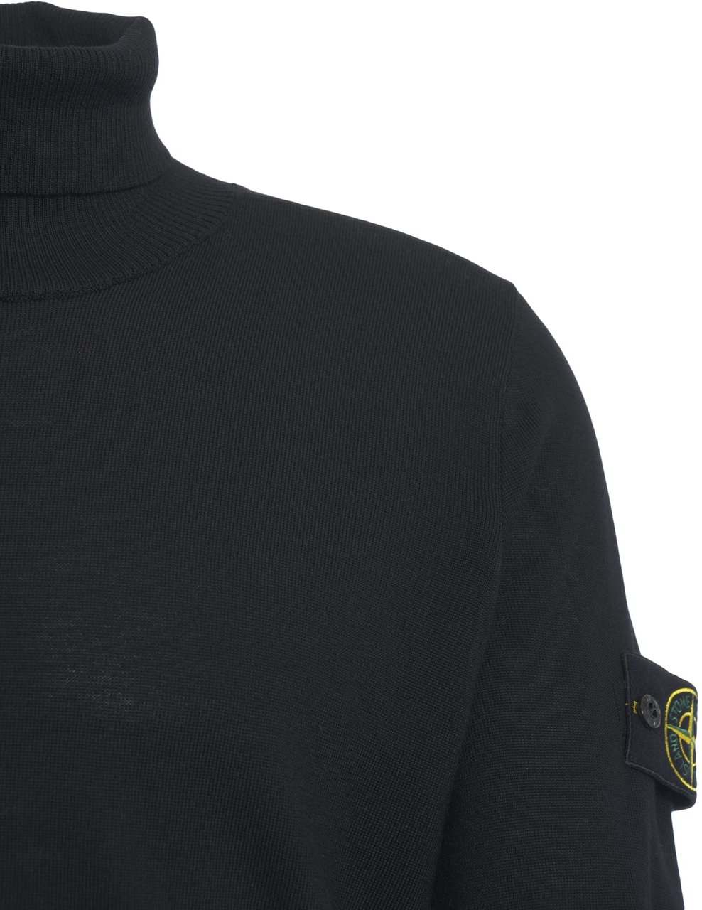 Stone Island Turtleneck sweater with logo detail Zwart