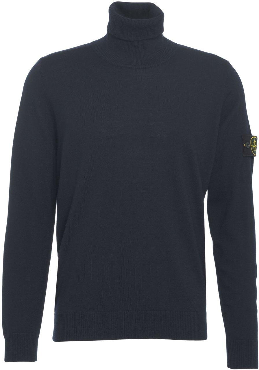 Stone Island Dolcevita con dettaglio logo Blauw