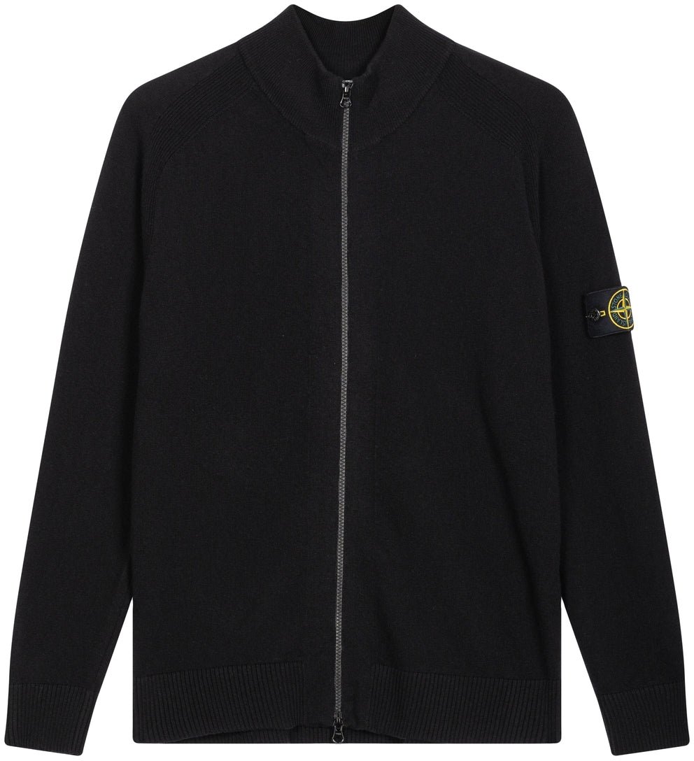 Stone Island Knit jacket with zipper Zwart