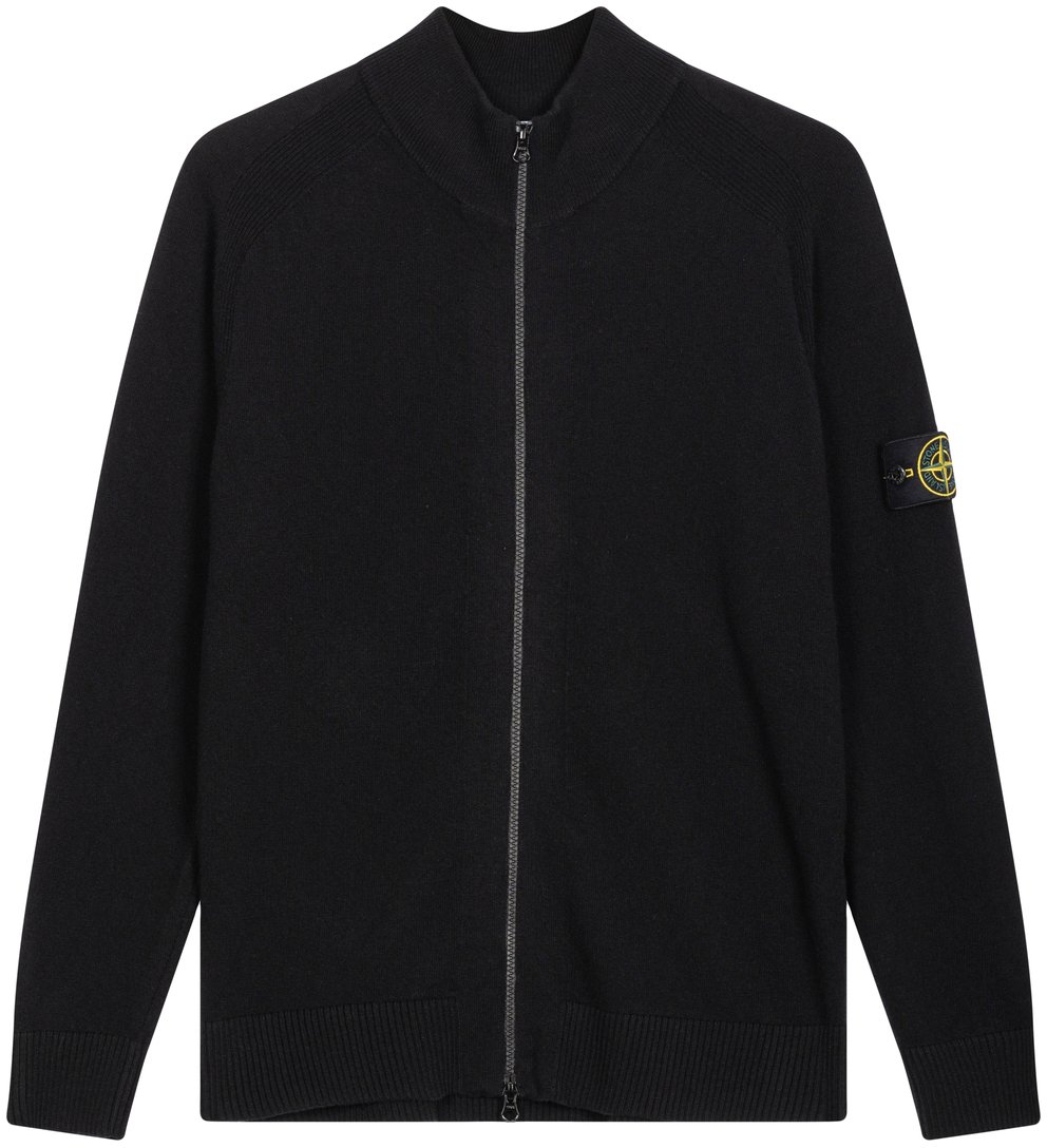 Stone Island Giacca in maglia con zip Zwart