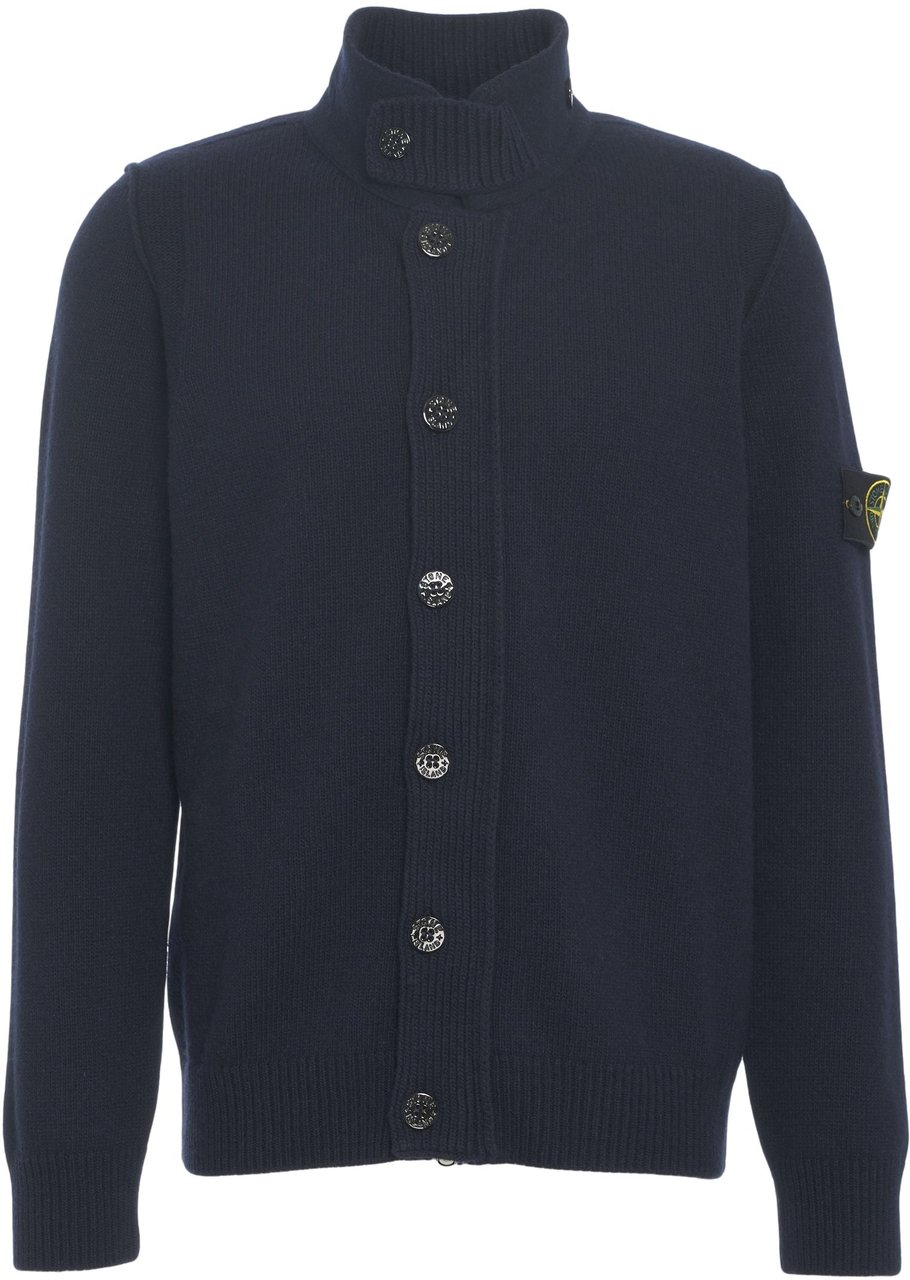 Stone Island Wool blend cardigan Blauw