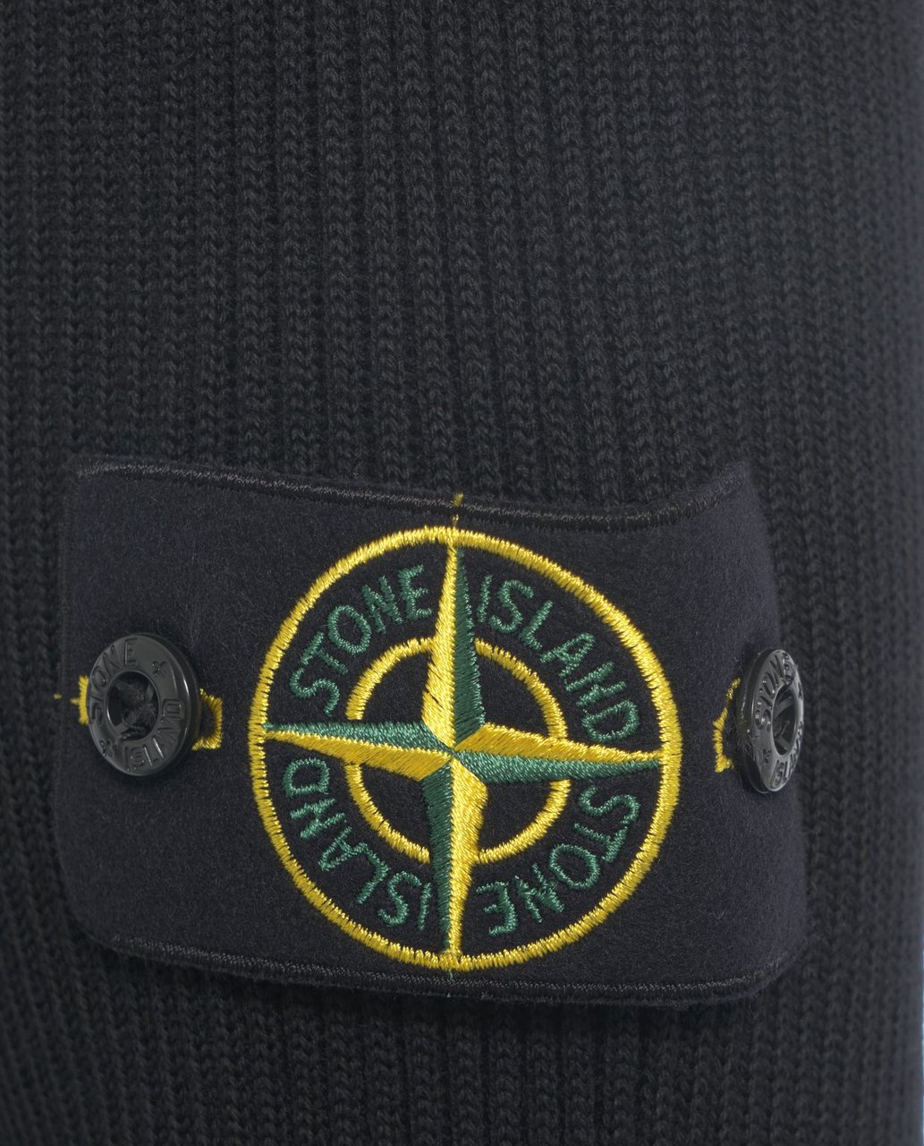 Stone Island Turtleneck sweater with logo Zwart