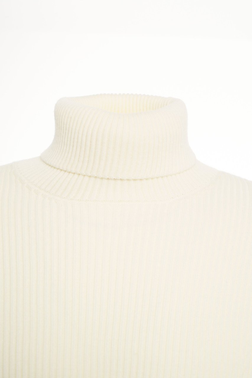 Stone Island Turtleneck sweater with logo Wit