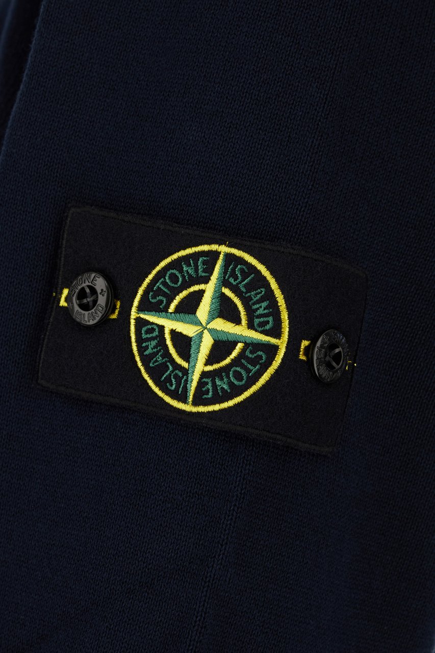 Stone Island Stone Island Midnight blue cotton sweater Blauw
