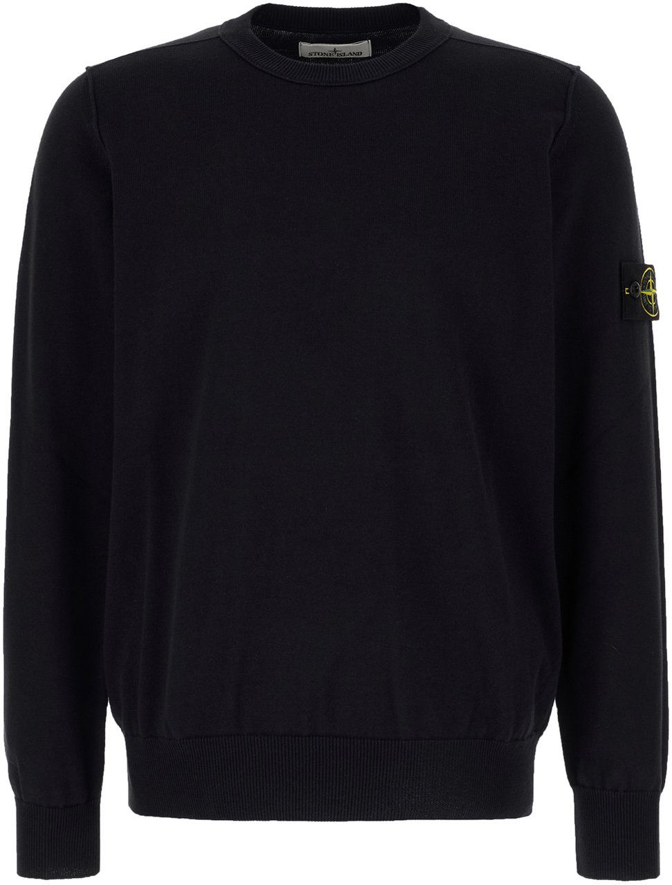 Stone Island Stone Island Black cotton sweater Zwart