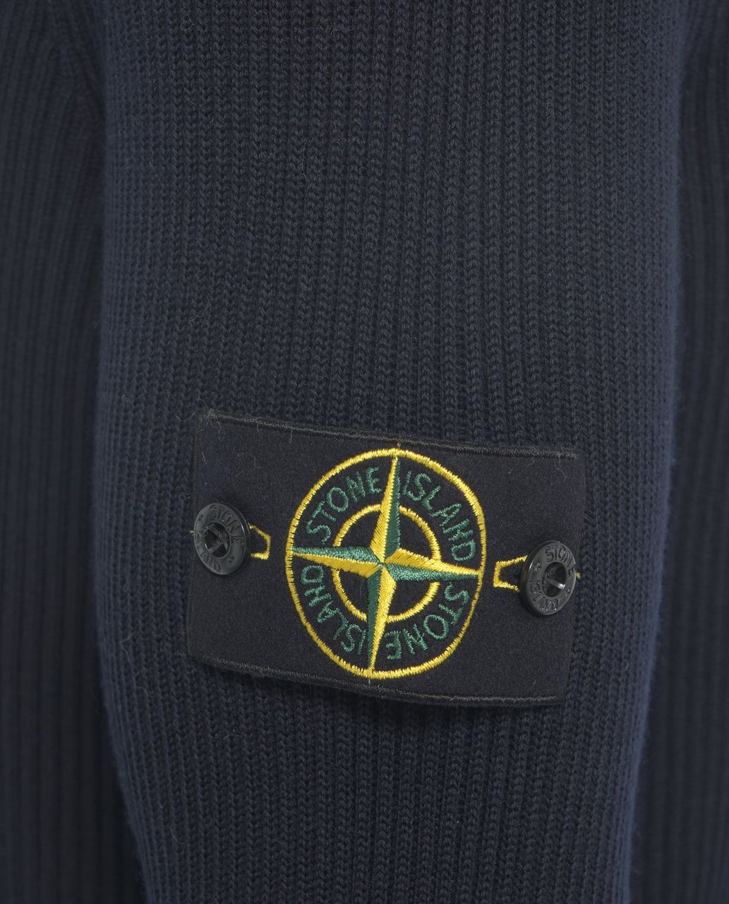 Stone Island Ribbed sweater with logo Blauw