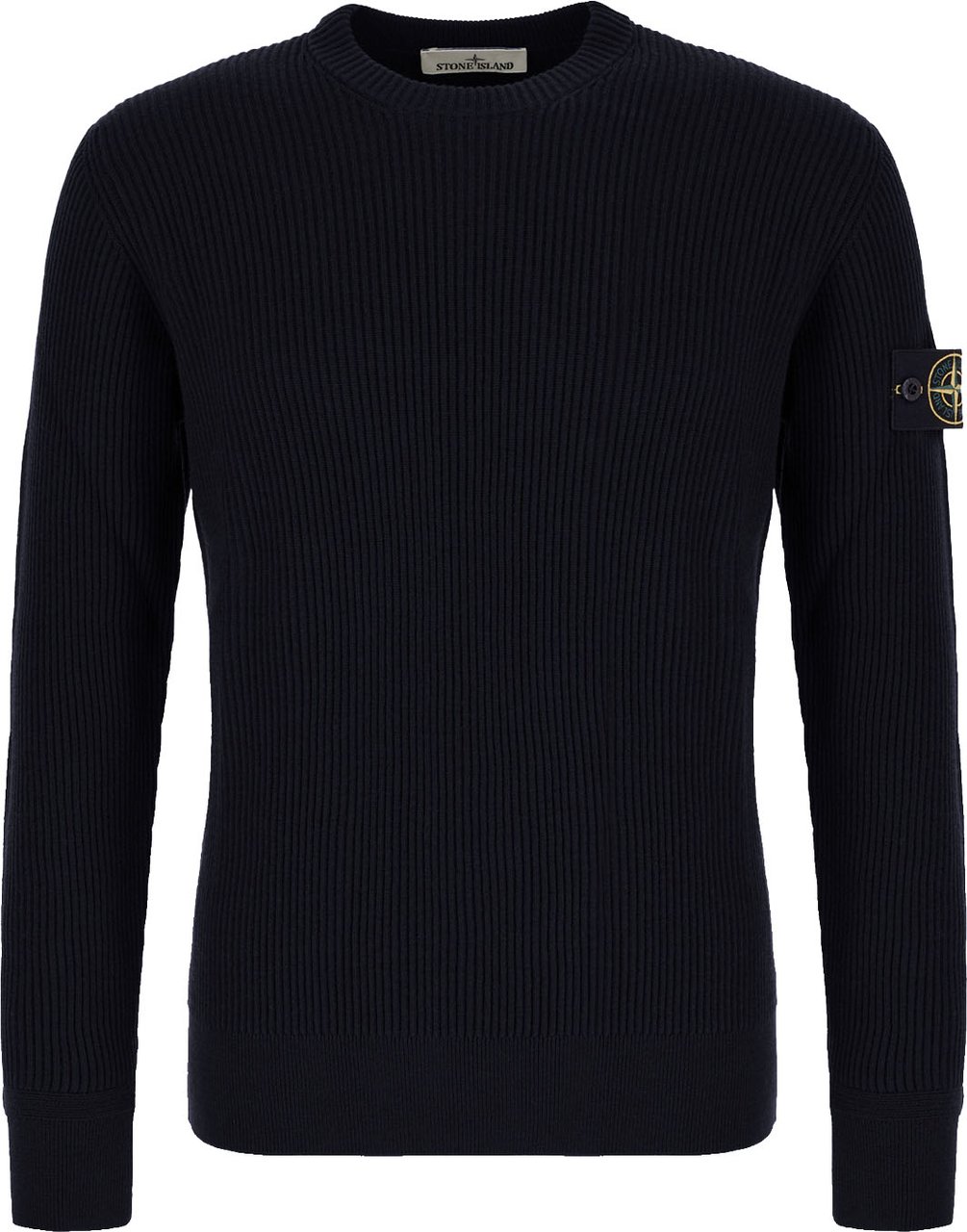 Stone Island Midnight blue wool sweater Blauw