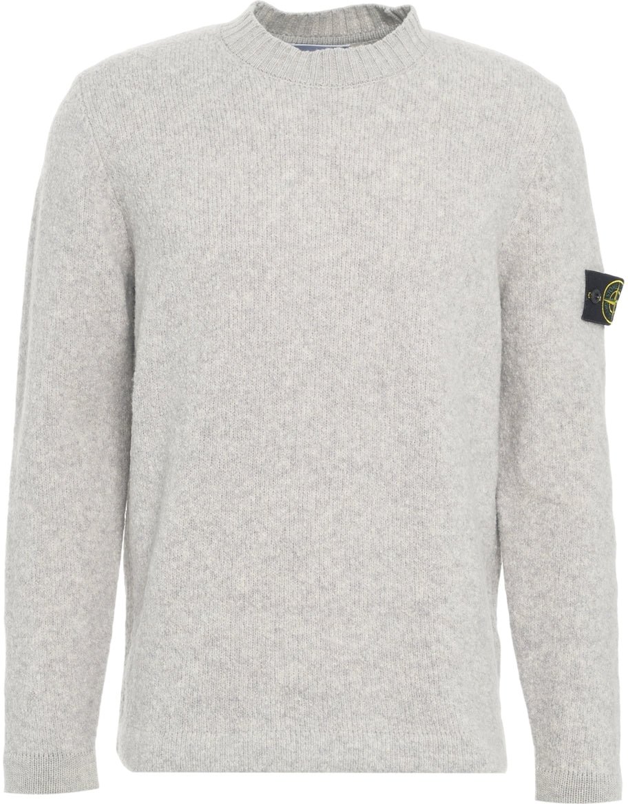 Stone Island Knit sweater with logo Grijs