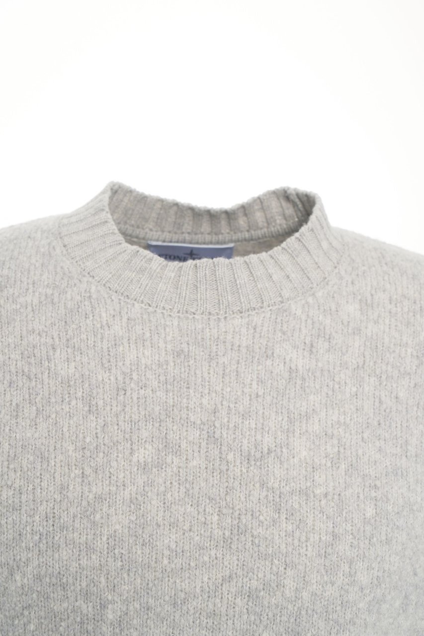 Stone Island Knit sweater with logo Grijs