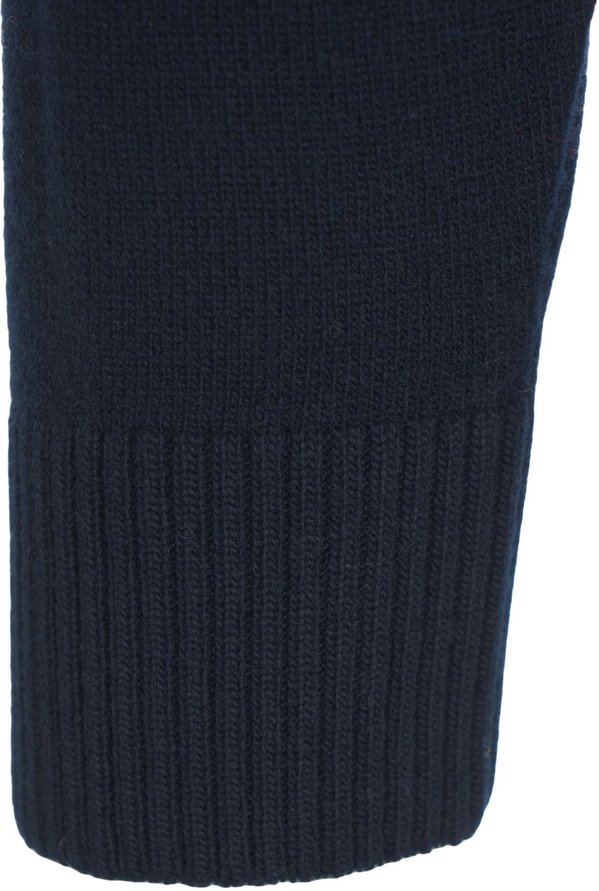 Stone Island Cardigan with logo patch Blauw
