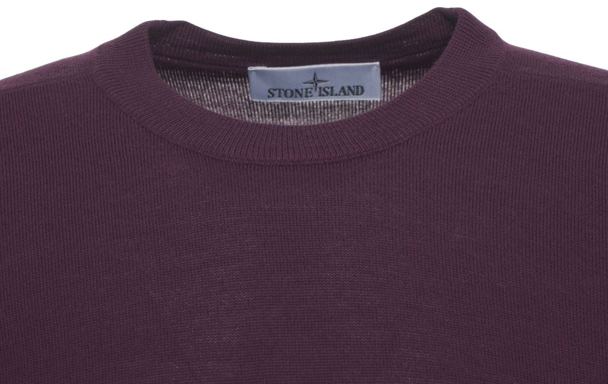 Stone Island Sweater with logo detail Paars