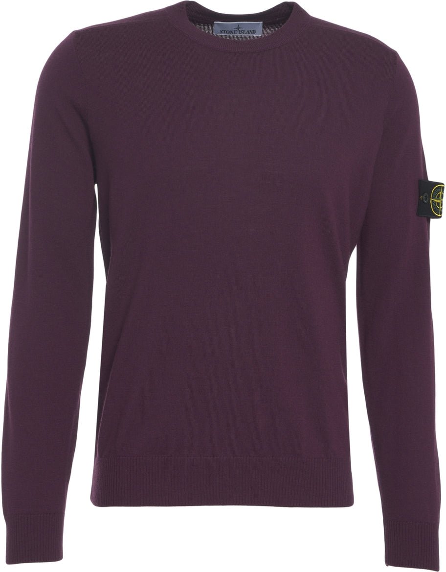 Stone Island Sweater with logo detail Paars