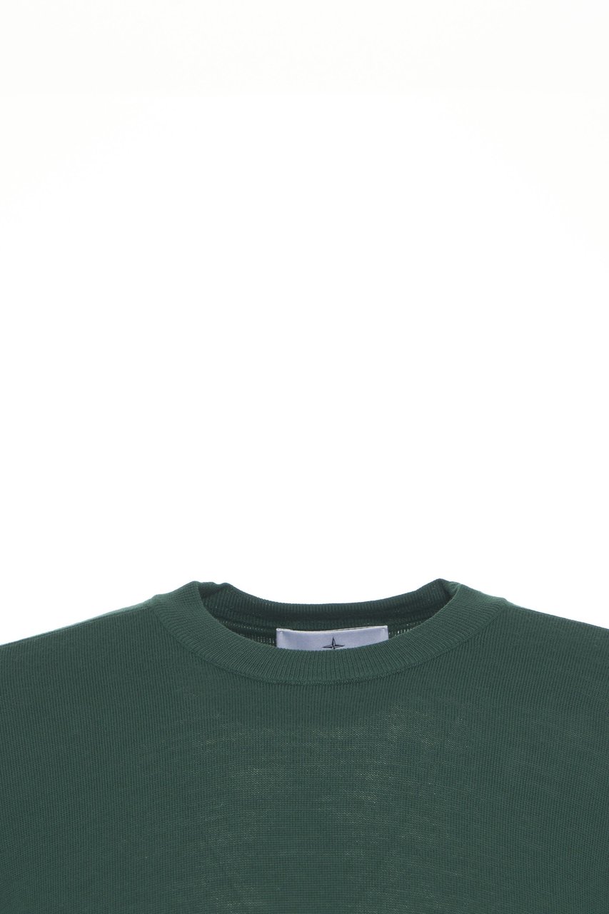 Stone Island Sweater with logo detail Groen