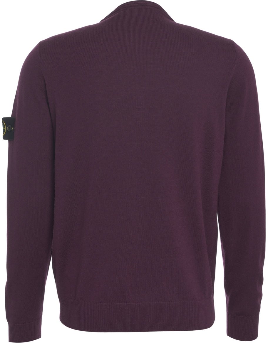 Stone Island Sweater with logo detail Paars