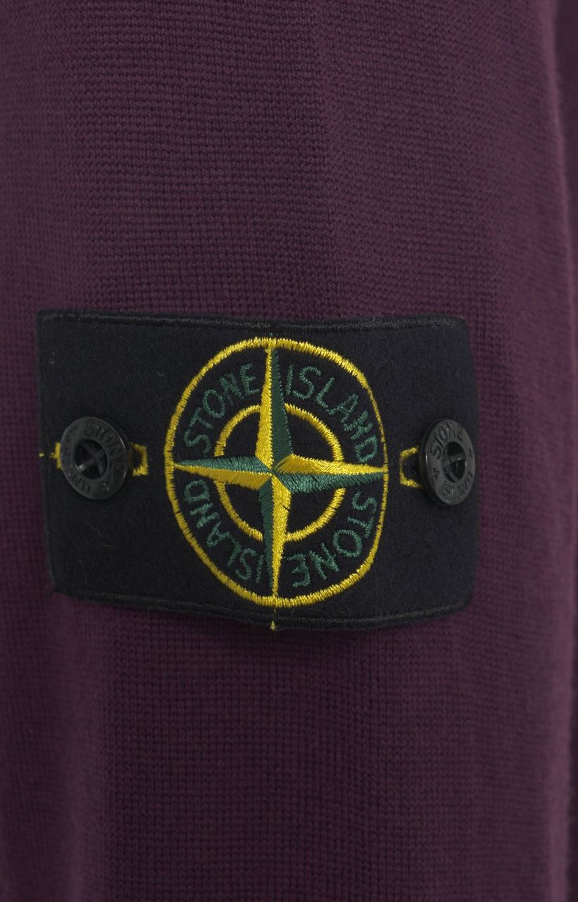 Stone Island Sweater with logo detail Paars
