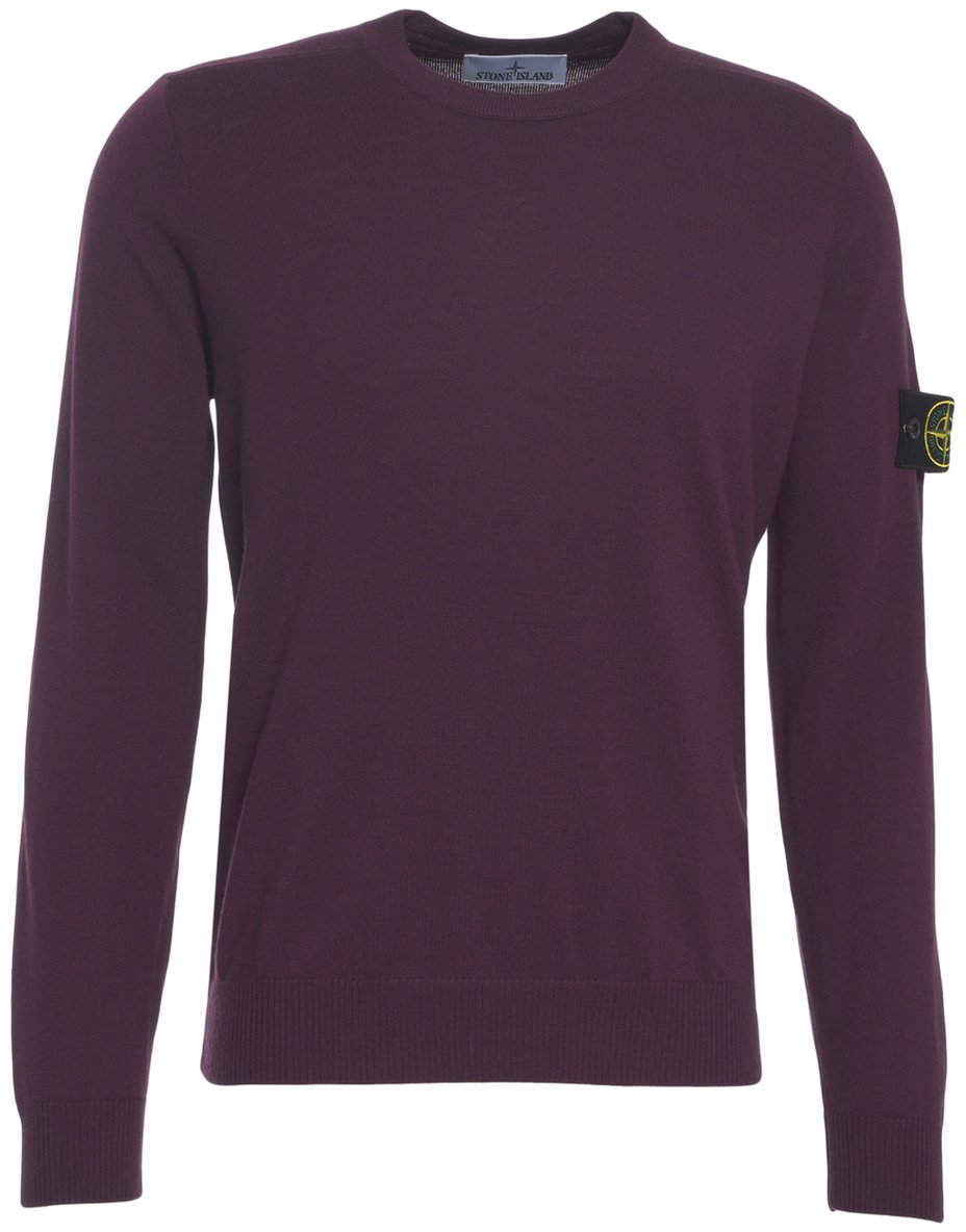 Stone Island Pullover con dettaglio logo Paars