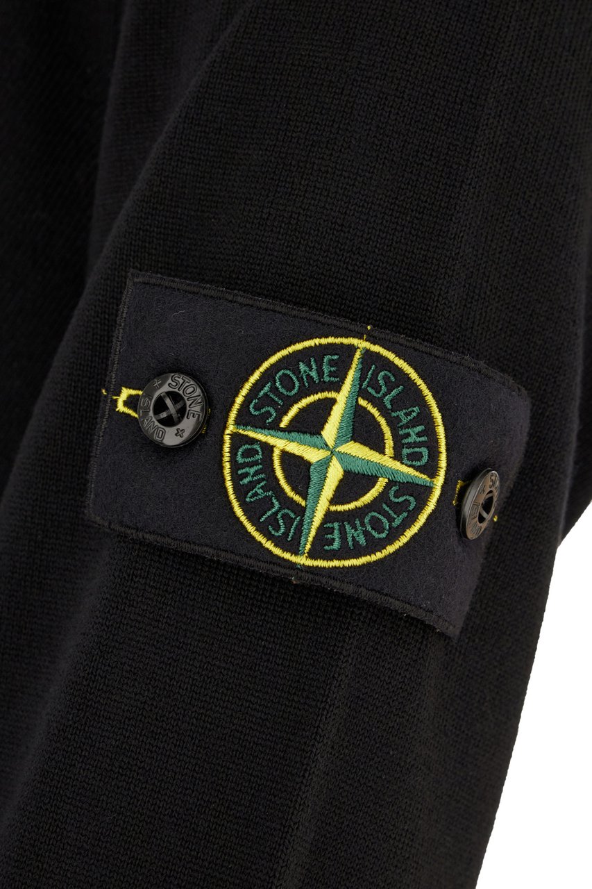 Stone Island Black wool sweater Zwart
