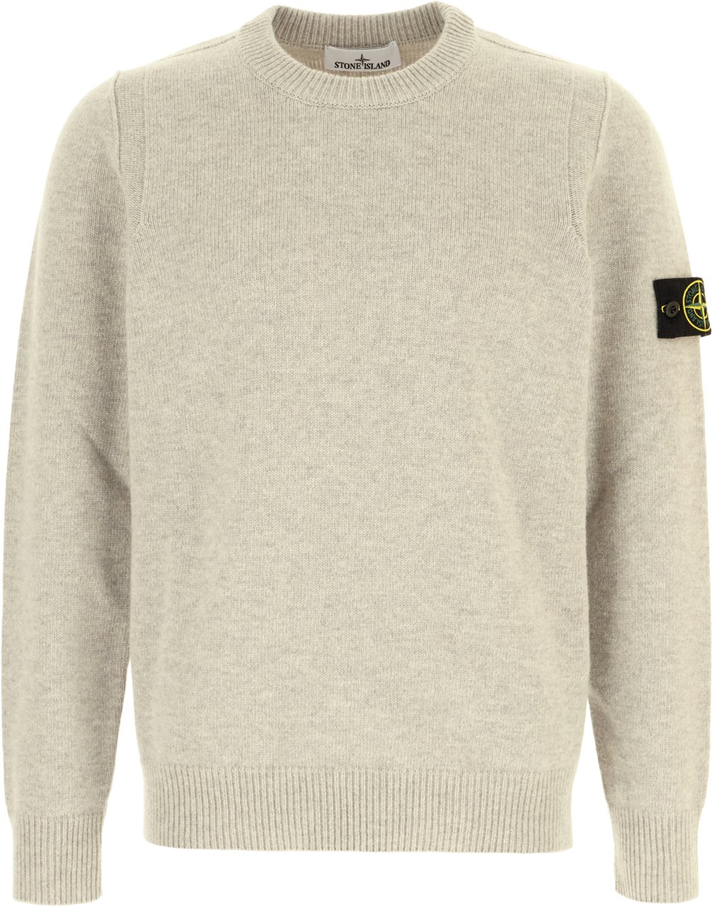 Stone Island Light grey wool blend sweater Grijs
