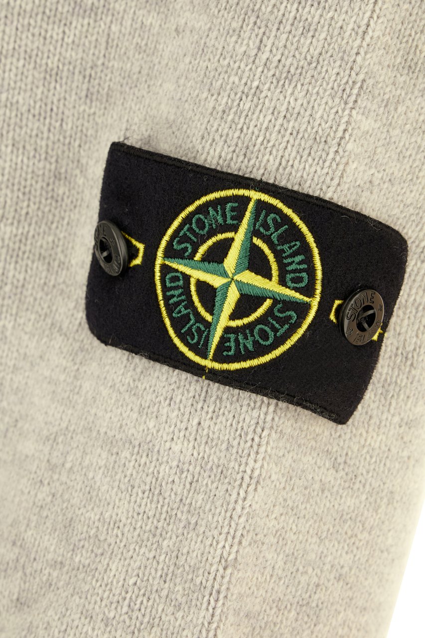 Stone Island Light grey wool blend sweater Grijs
