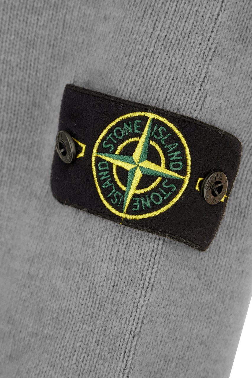 Stone Island Melange grey wool blend sweater Grijs