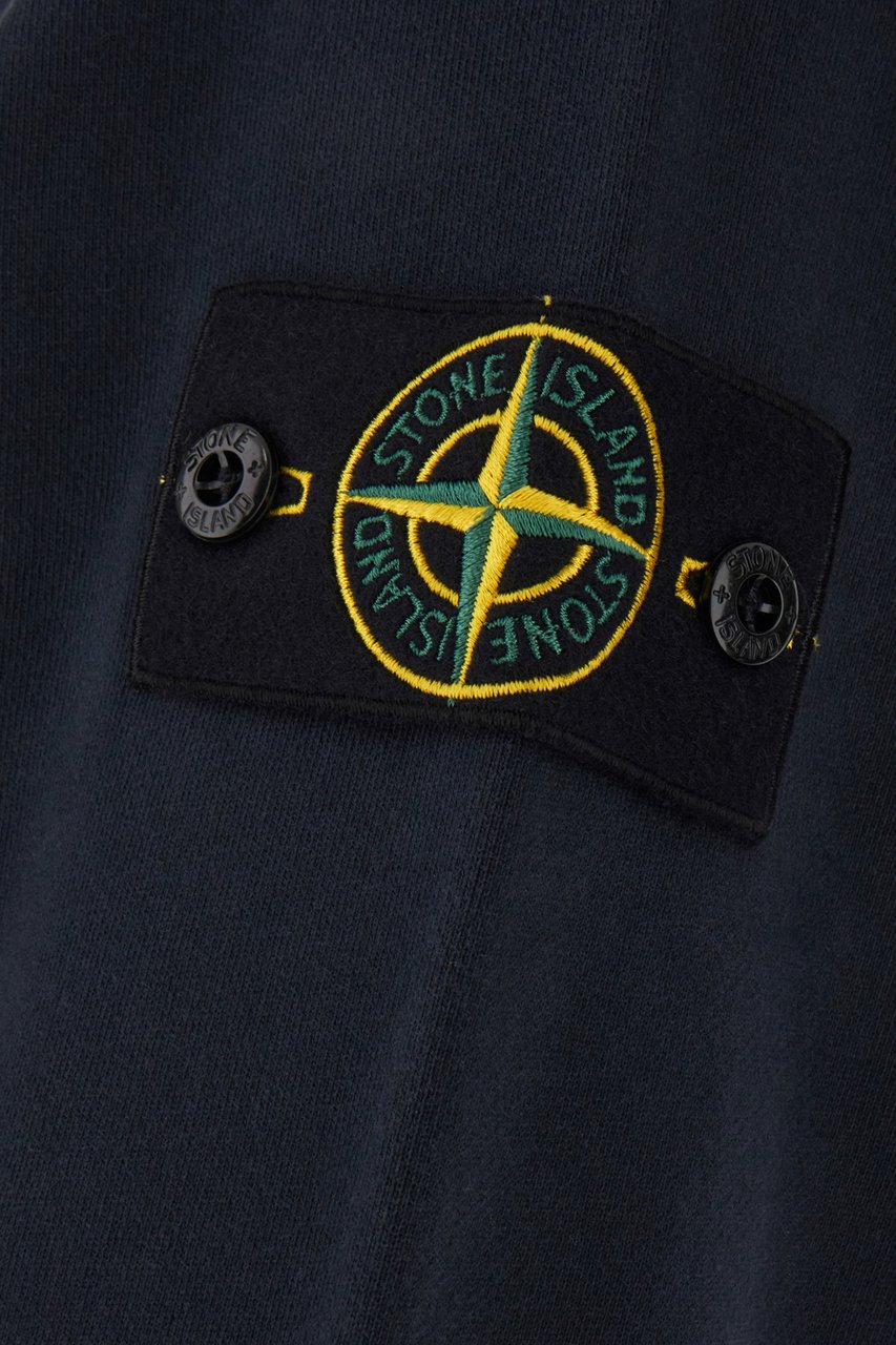 Stone Island Blue cotton sweatshirt Blauw