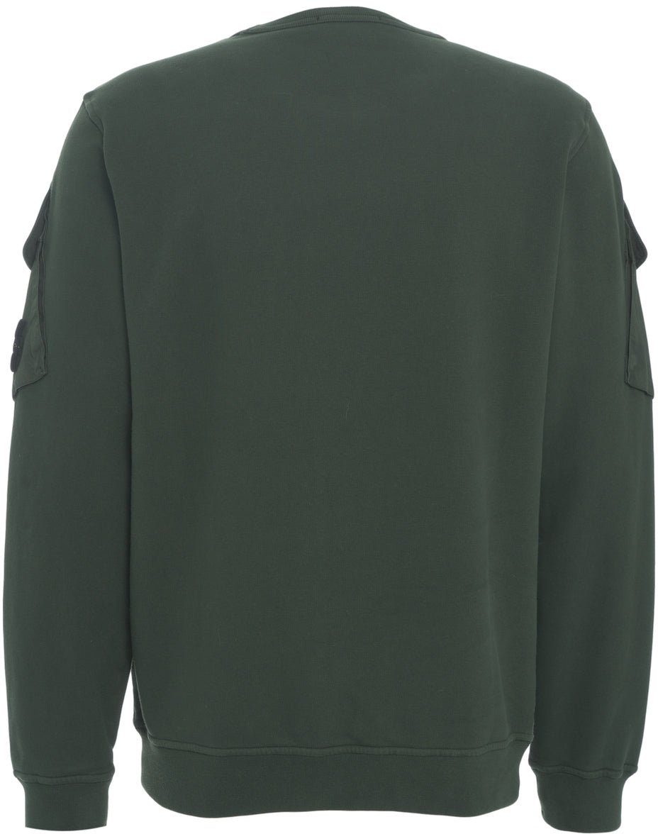 Stone Island Sweatshirt with sleeve pockets Groen
