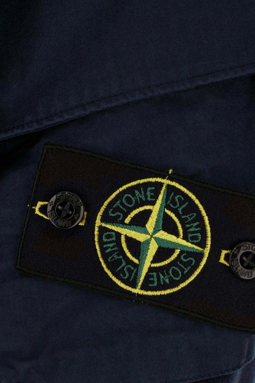 Stone Island Stone Island Midnight blue cotton sweatshirt Blauw