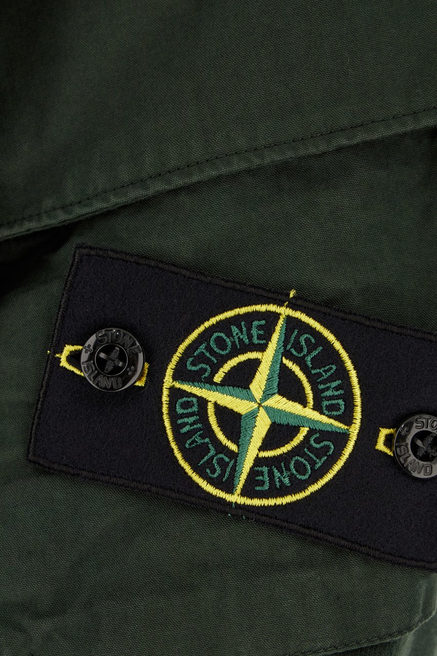 Stone Island Stone Island Bottle green cotton sweatshirt Groen