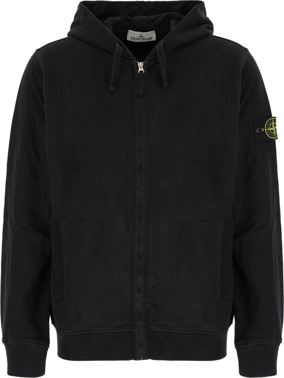 Stone Island Black cotton sweatshirt Zwart