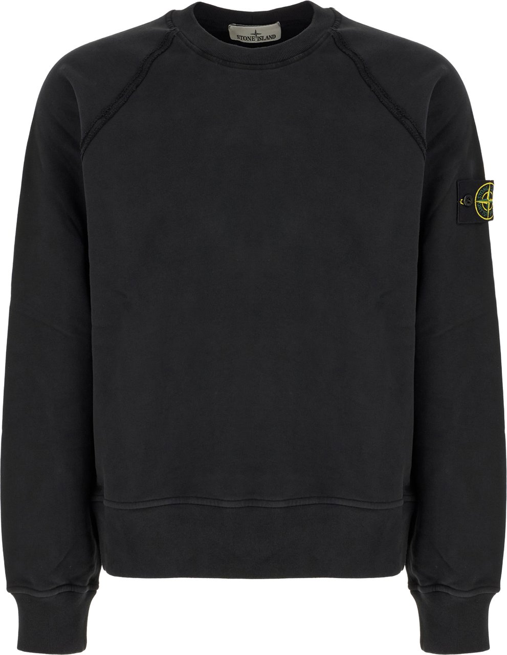 Stone Island Black cotton sweatshirt Zwart