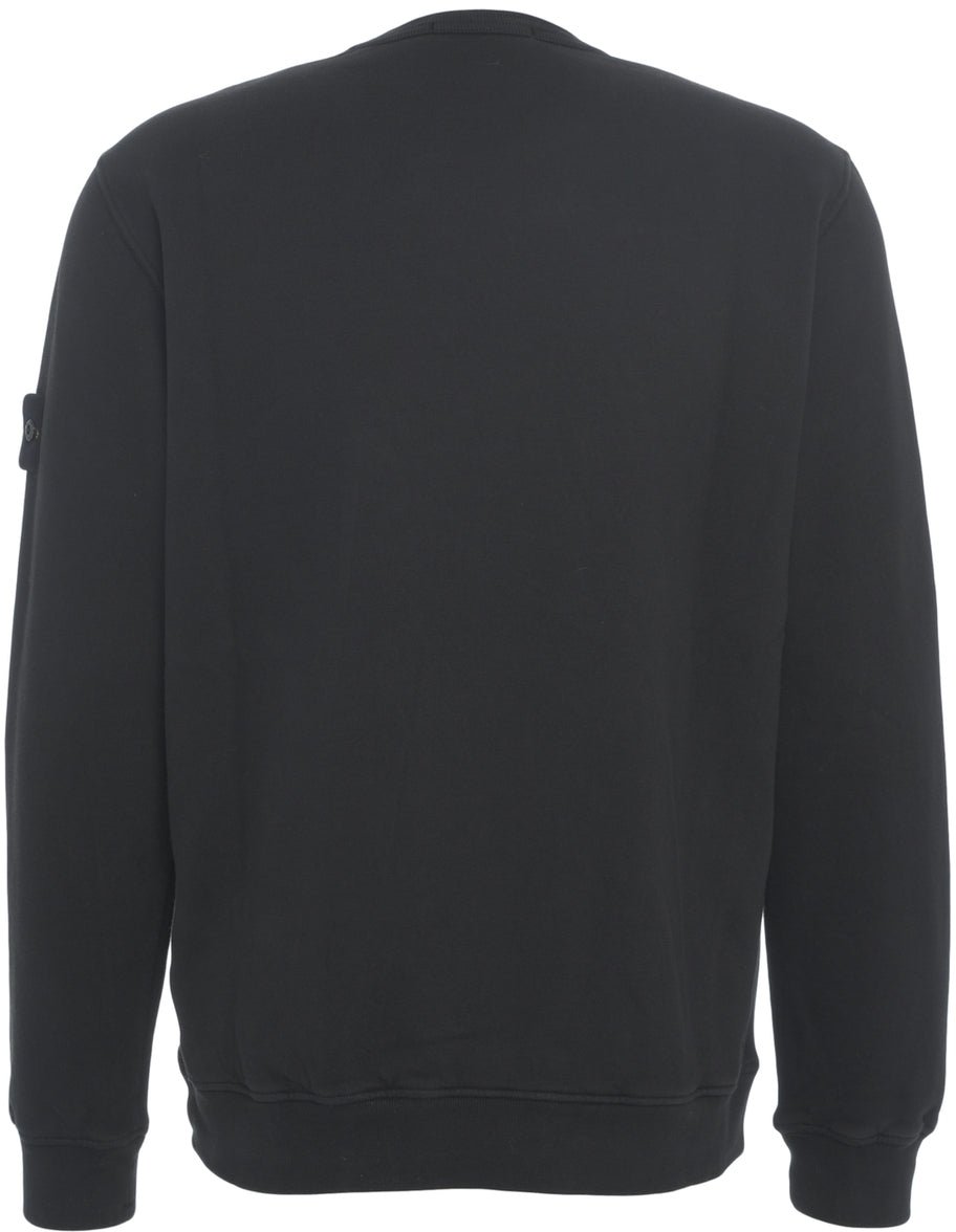 Stone Island Sweatshirt with logo detail Zwart