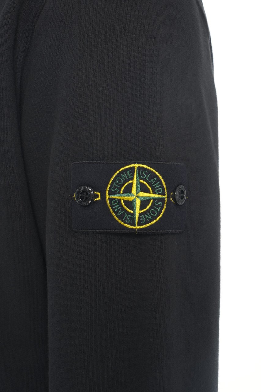 Stone Island Sweatshirt with logo detail Zwart